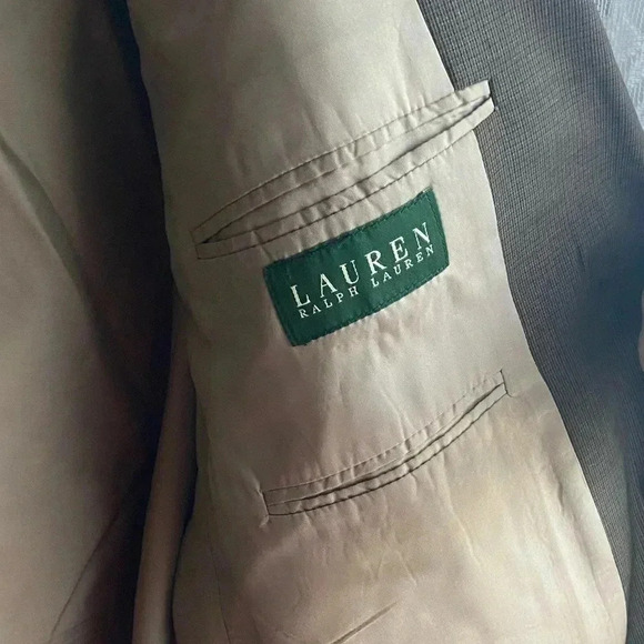 Lauren Ralph Lauren Vintage Wool Suit Jacket Blazer Brown 48R Men’s Green Label - Picture 2 of 16
